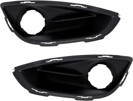Front Driver & Passenger Side SET OF 2 Bumper Cover Trim, Fits 17-20 Chrysler Pacifica Van & Van Hybrid Except L & LX Models, NO Trim Moldings, Bla...