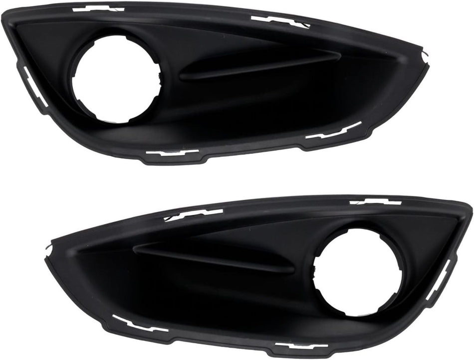 Front Driver & Passenger Side SET OF 2 Bumper Cover Trim, Fits 17-20 Chrysler Pacifica Van & Van Hybrid Except L & LX Models, NO Trim Moldings, Bla...