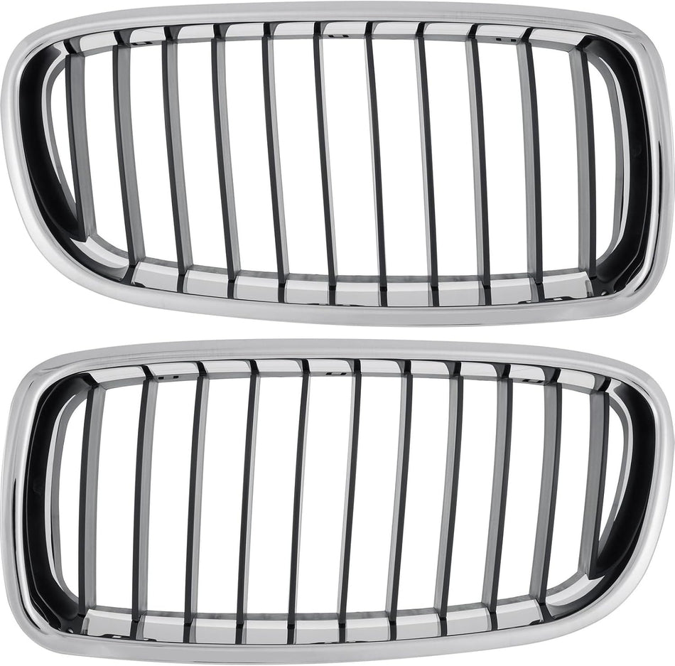 Pair Grille Assembly Fits 2012-2018 BMW 3 Series Sedan 2014-2019 Wagon 330e 340i xDrive Front Left and Right Standard Line BM1200232 BM1200231