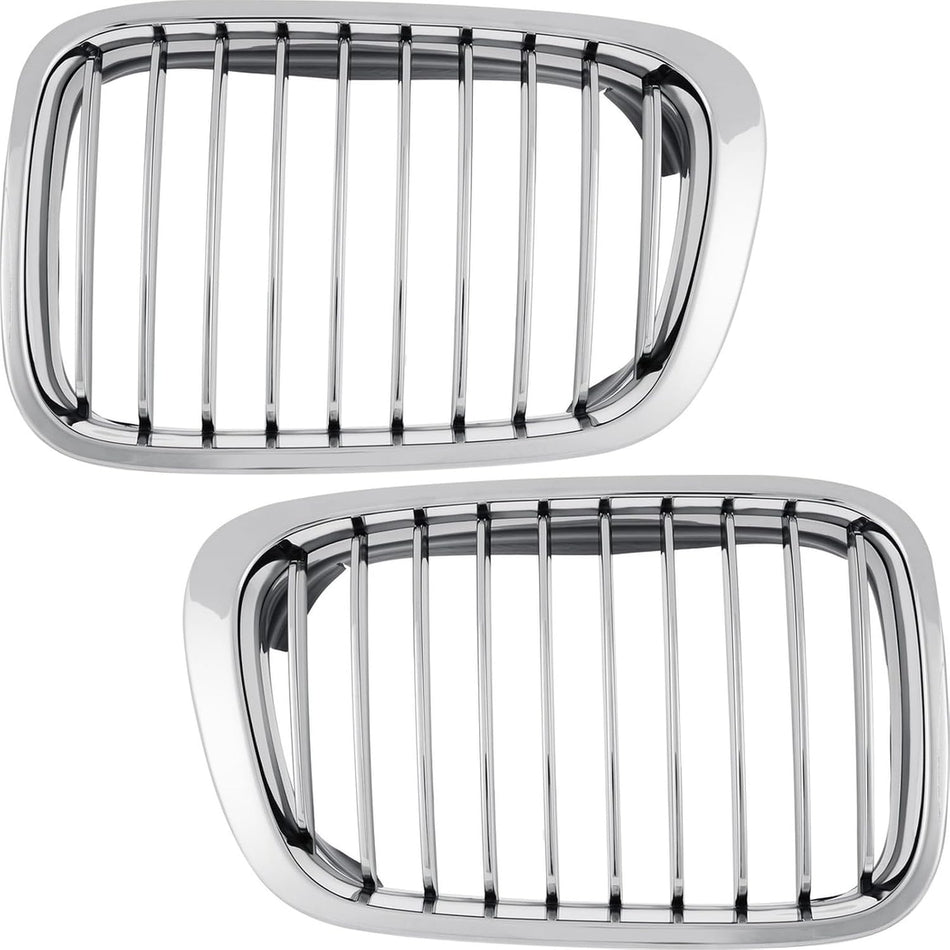 Grille Assembly Front Left and Right Pair Fits 1999-2001 BMW 3 Series Sedan 2000-2001 Wagon BM1200120 BM1200121