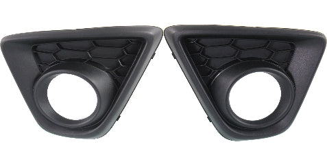 DAT AUTO PARTS Front Left Driver & Right Passenger Side Bumper Insert Fog Light Bezel Cover Grille Set Of 2 Replacement For 2013 - 2015 CX-5 Black ...