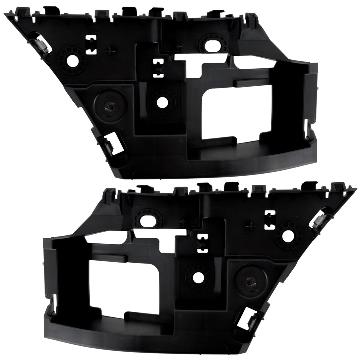 DAT AUTO PARTS Front Driver & Passenger Side, SET OF 2, Upper Bumper Cover Support, For 2022-2025 Ford Pickup Lightning, Black Plastic Textured Fin...
