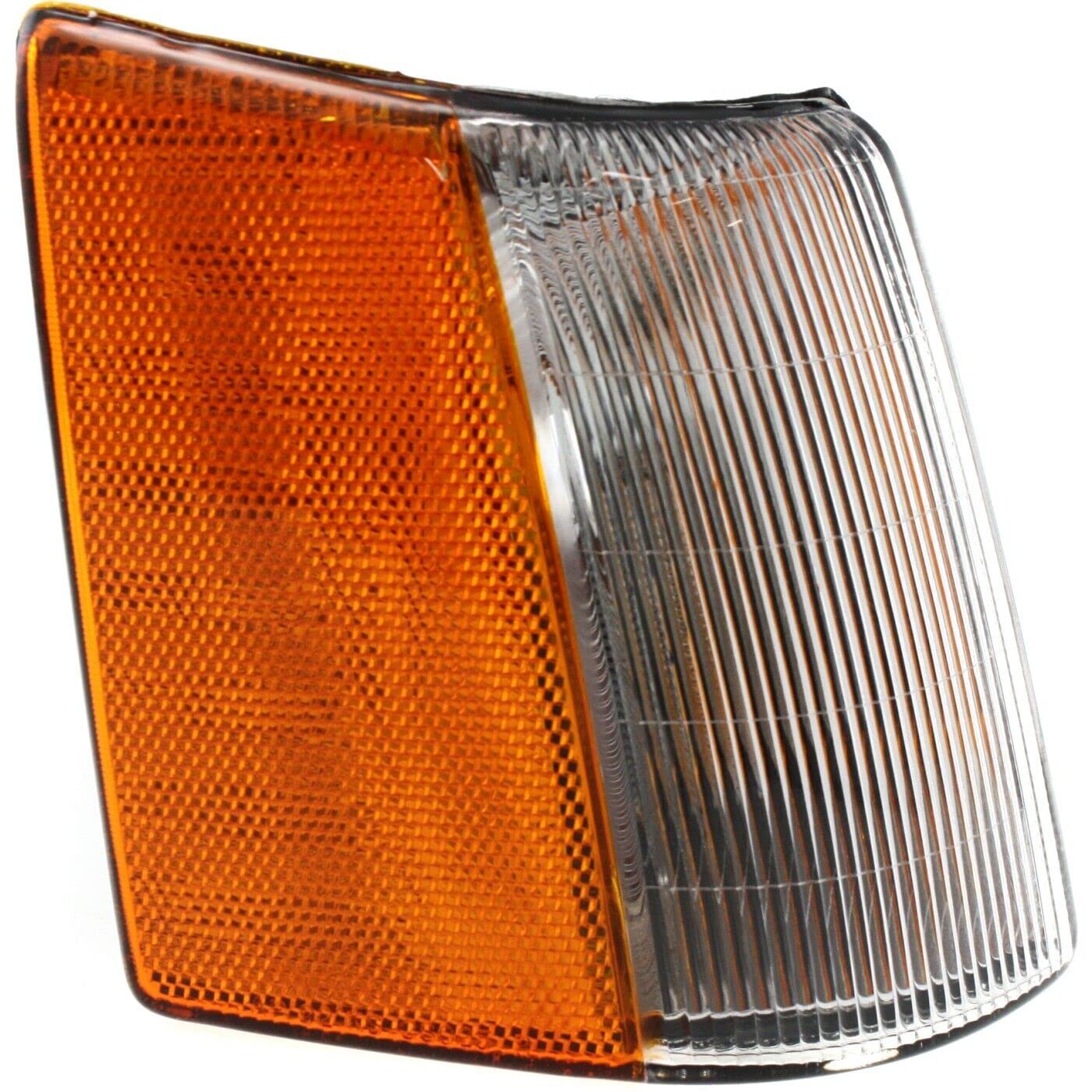 DAT AUTO PARTS Front Right Passenger Side Parking Light Lens Housing With Cornering Lamp Replacement For 1993 - 1998 Jeep Grand Cherokee Clear & Am...