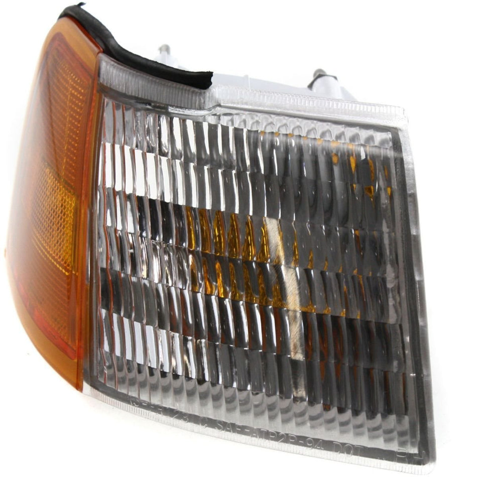 DAT AUTO PARTS Front Right Passenger Side Lens Housing W/ Corner Parking Light Turn Signal Replacement For 1989 - 1995 Mercury Cougar Amber & Clear...