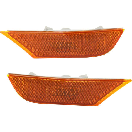 DAT AUTO PARTS Front Right Passenger & Left Driver Side Signal Side Marker Light Set Of 2 Replacement For 2018 - 2023 Honda Odyssey Orange Lens HO2...