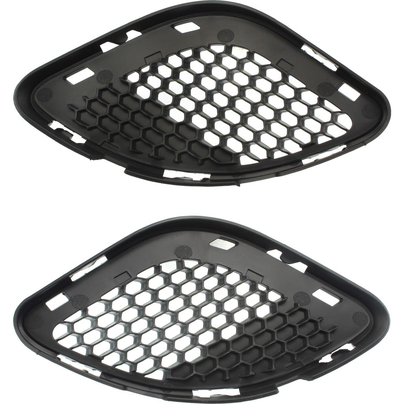 DAT AUTO PARTS Front Left Driver & Right Passenger Set Fog Light Hole Grille Cover Trim Pair Replacement For 2014-2016 Jeep Grand Cherokee SRT-8 Bl...