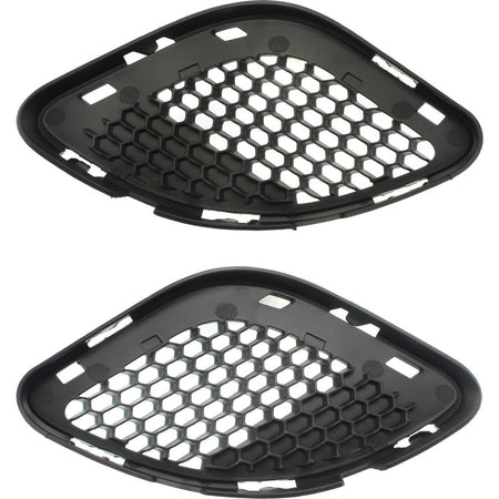 DAT AUTO PARTS Front Left Driver & Right Passenger Set Fog Light Hole Grille Cover Trim Pair Replacement For 2014-2016 Jeep Grand Cherokee SRT-8 Bl...
