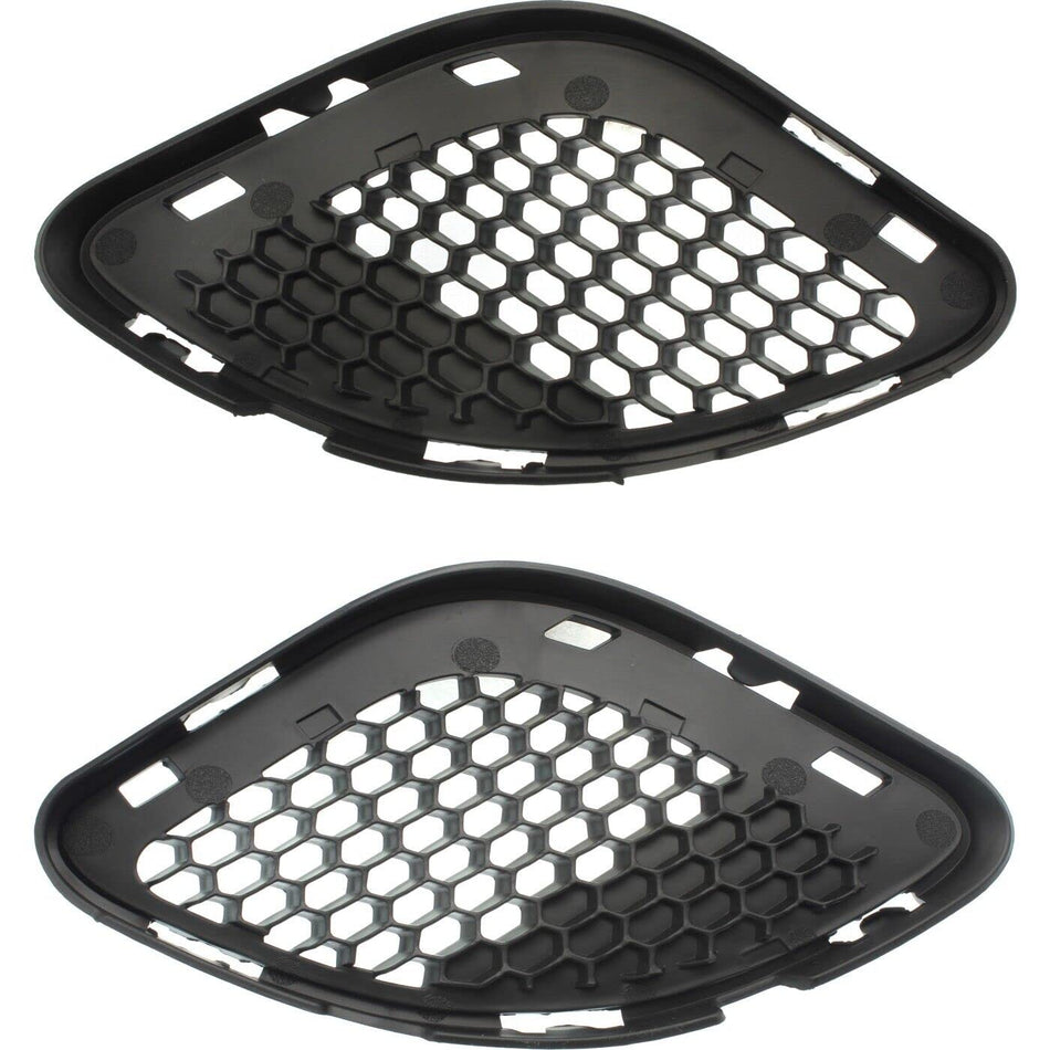 DAT AUTO PARTS Front Left Driver & Right Passenger Set Fog Light Hole Grille Cover Trim Pair Replacement For 2014-2016 Jeep Grand Cherokee SRT-8 Bl...