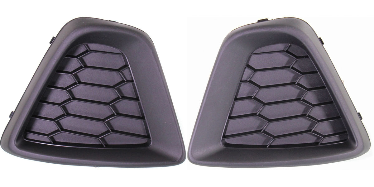 DAT AUTO PARTS Front Left Driver & Right Passenger Side Bumper Fog Light Cover Grille Molding Trim Set of 2 Replacement for 2013-2015 Mazda CX-5 Bl...