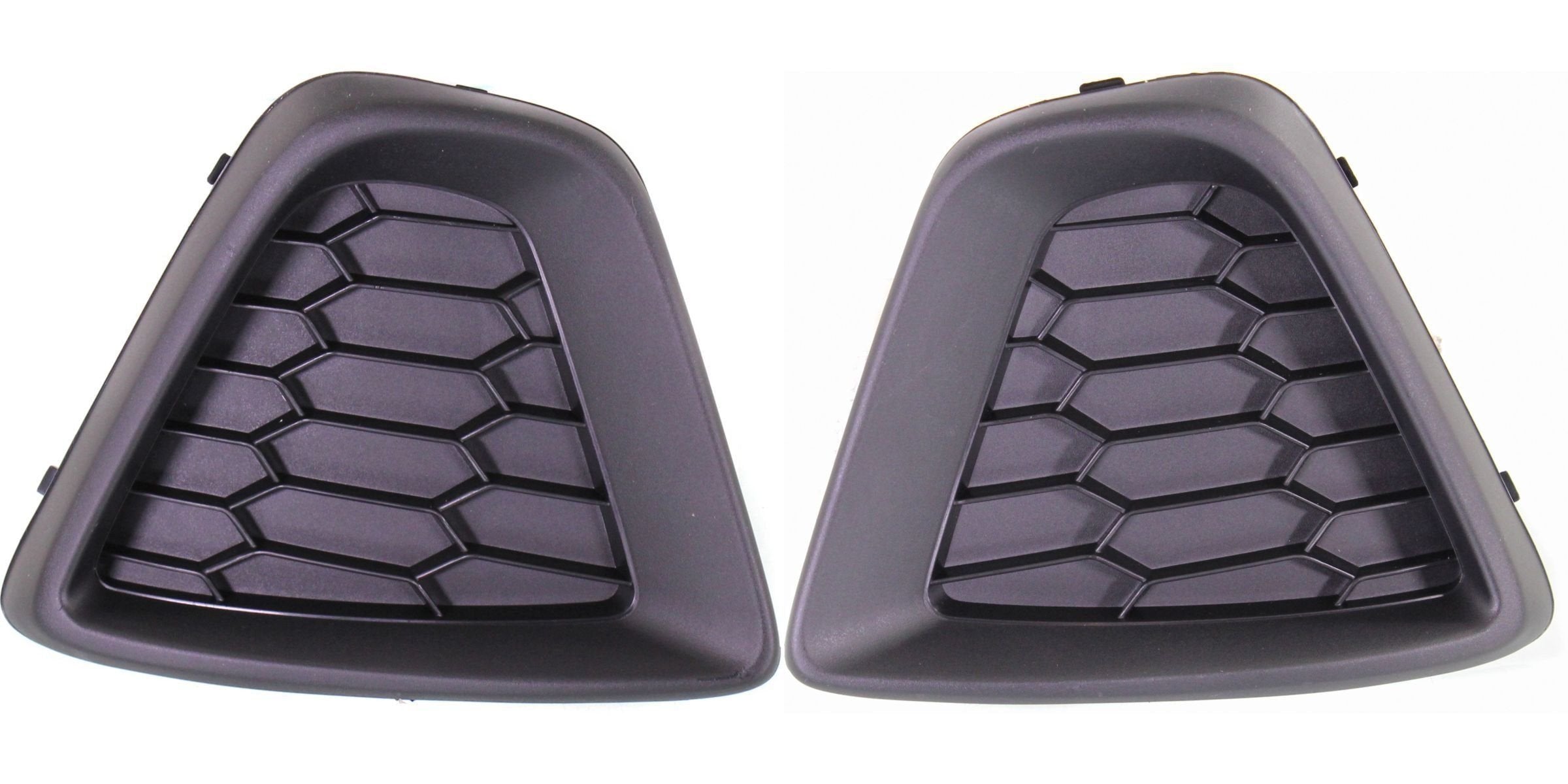 DAT AUTO PARTS Front Left Driver & Right Passenger Side Bumper Fog Light Cover Grille Molding Trim Set of 2 Replacement for 2013-2015 Mazda CX-5 Bl...