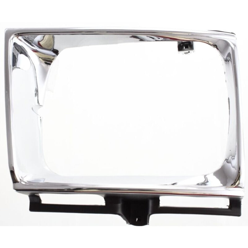 DAT AUTO PARTS Front Driver & Passenger Side SET OF 2, HeadLight Door Bezel Grille Insert Trim, For 1989-1991 Toyota Pickup 4WD, Chrome Plastic Fin...