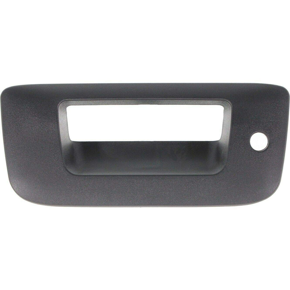 DAT AUTO PARTS Outside Rear Tailgate Liftgate Door Handle Cover Bezel Trim Replacement For 2007 - 2013 Chevrolet Silverado Black Textured Plastic G...