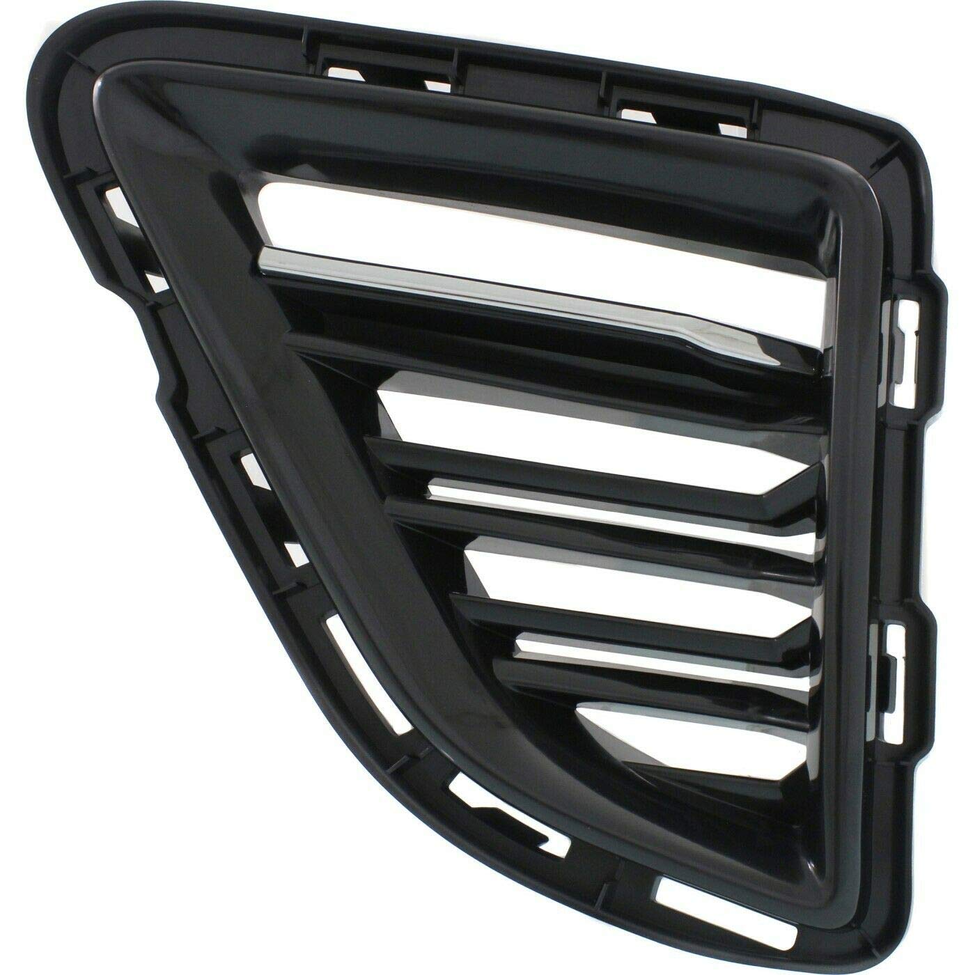 DAT AUTO PARTS Front Left Driver Side Fog Light Hole Cover Grille Molding Bumper Insert Replacement For 2016-2018 Chevrolet Camaro SS Black Texture...