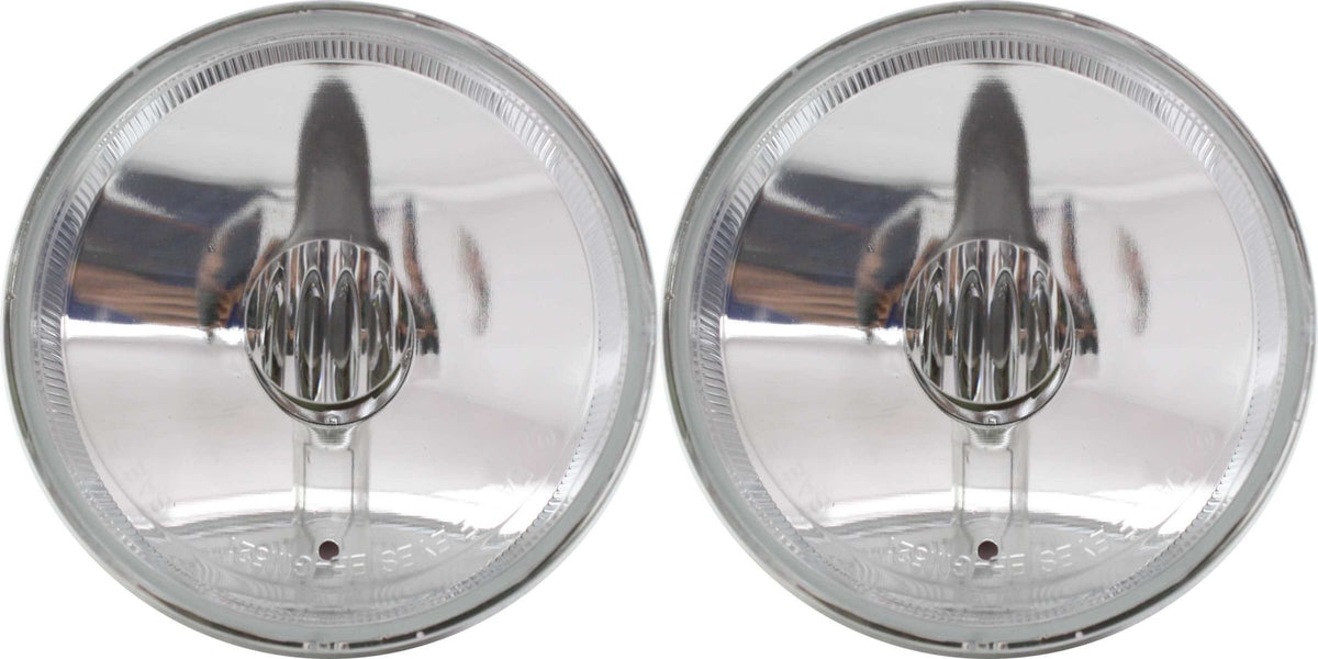 DAT AUTO PARTS Front Left Driver & Right Passenger Side Fog Light Set Of 2 Round Replacement For 2001 - 2006 Chevrolet Tahoe Suburban Z71 Clear Len...