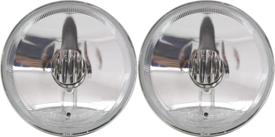 DAT AUTO PARTS Front Left Driver & Right Passenger Side Fog Light Set Of 2 Round Replacement For 2001 - 2006 Chevrolet Tahoe Suburban Z71 Clear Len...