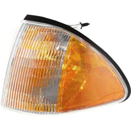 DAT AUTO PARTS Front Left Driver Side Parking Light Corner Signal Lamp Marker Lens & Housing Assembly Replacement For 1987 - 1993 Ford Mustang Ambe...