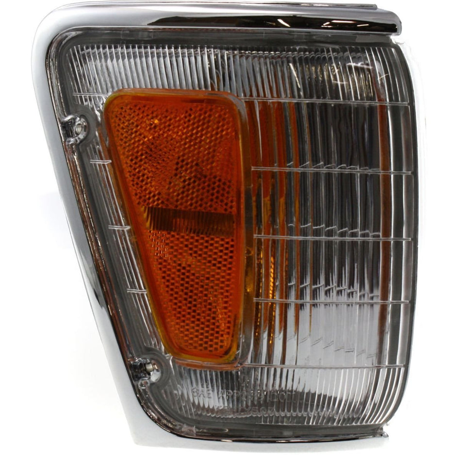 DAT AUTO PARTS Front Right Passenger Side Parking Light Corner Lamp Replacement For 1989-1991 Toyota Pickup 4WD Models Clear & Orange Amber Lens TO...