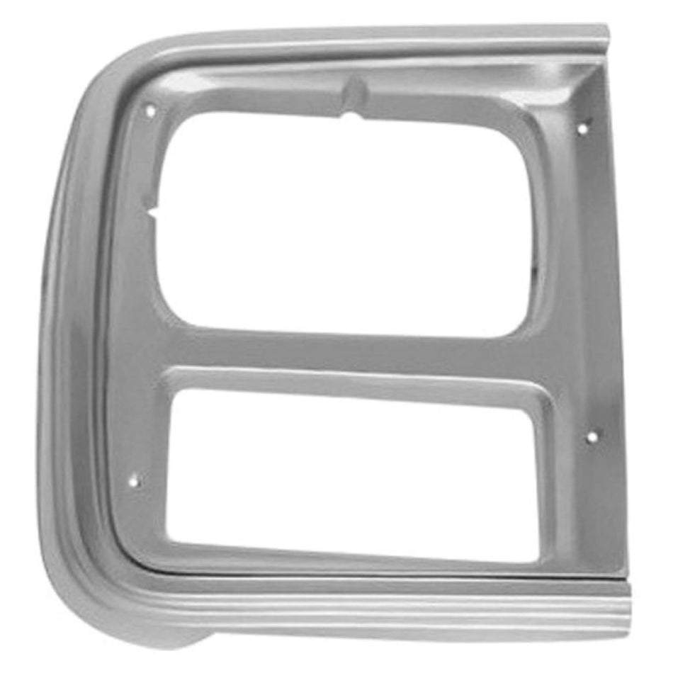 Front Right Passenger Side HeadLight Door Bezel Grille, For 1985-1991 Chevrolet P30, and GMC Van Fullsize, Except Models With Chrome Grille, With S...