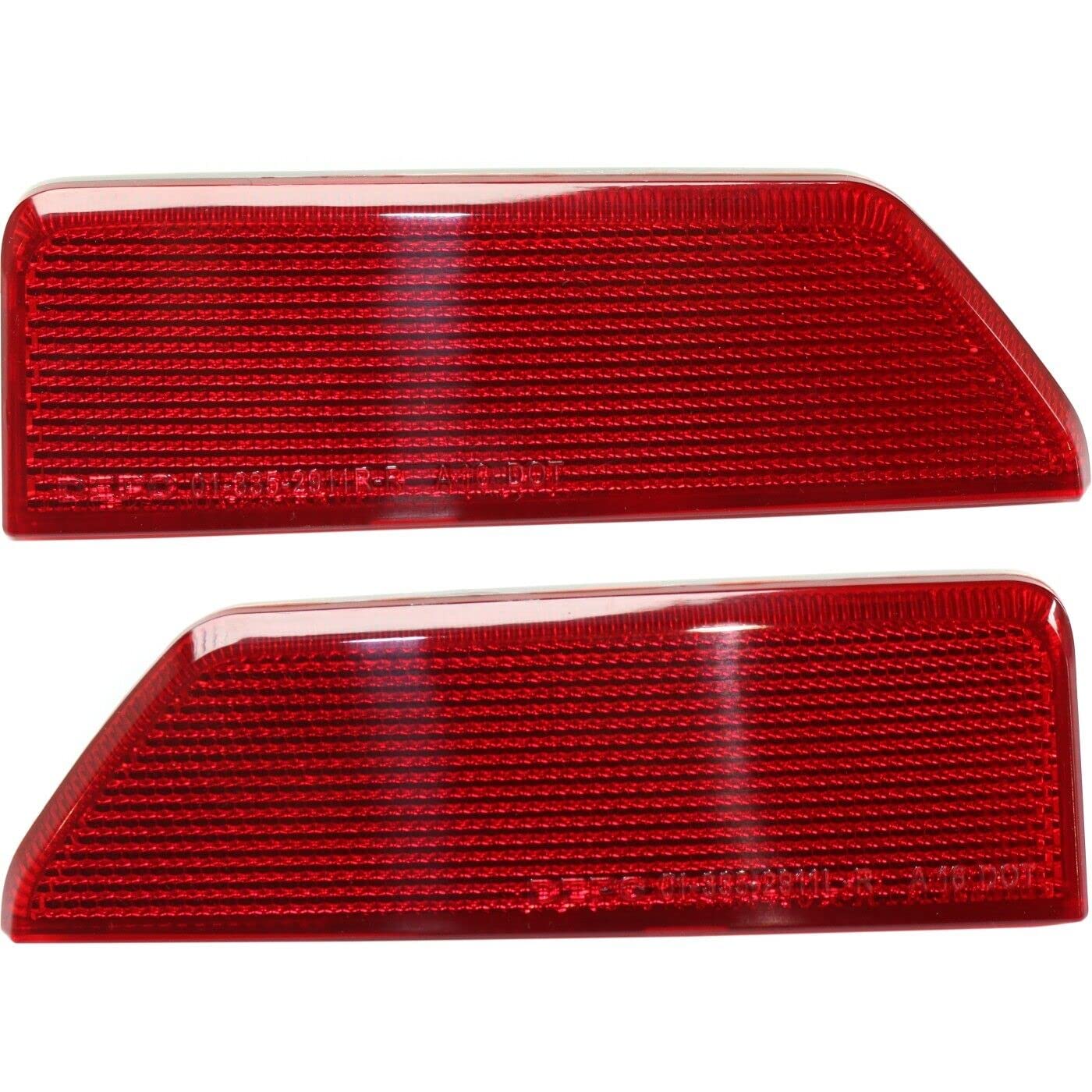 DAT AUTO PARTS Rear Left Driver & Right Passenger Side Set of 2 Back Bumper Cover Reflector Lamp Marker Light Insert Pair Replacement For 2016-2017...