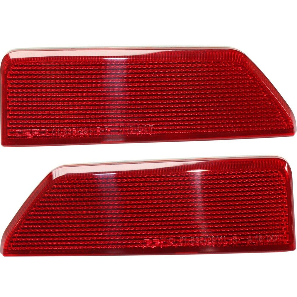 DAT AUTO PARTS Rear Left Driver & Right Passenger Side Set of 2 Back Bumper Cover Reflector Lamp Marker Light Insert Pair Replacement For 2016-2017...