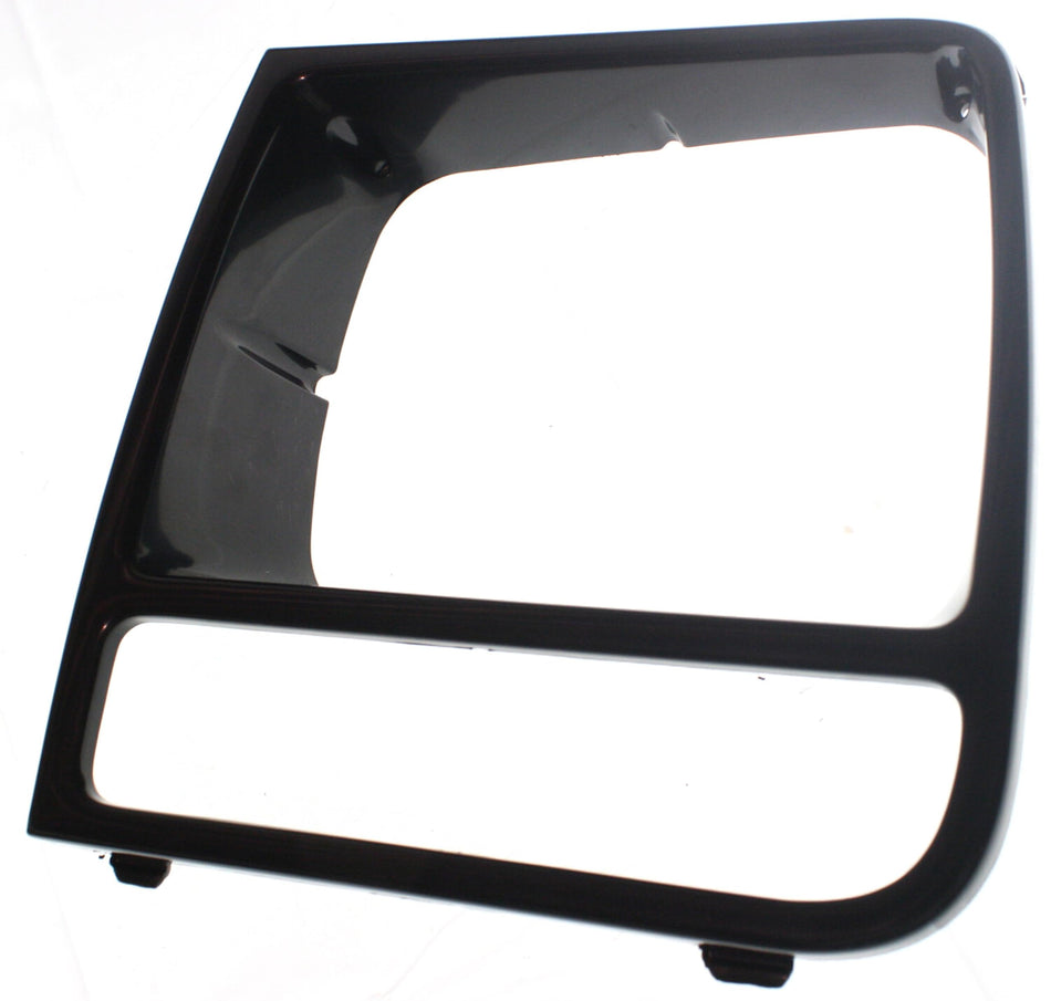 DAT AUTO PARTS Front Left Driver Side HeadLight Door Grille Insert Bezel Trim, For 1997-2001 Jeep Cherokee Midsize Limited/Classic Models, Gloss Bl...