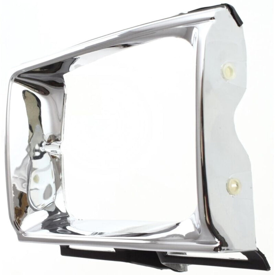 DAT AUTO PARTS Front Left Driver Side HeadLight Door Grille Insert Bezel Trim, For 1989-1991 Toyota Pickup 4WD, Chrome Plastic Finish, TO2512111 53...