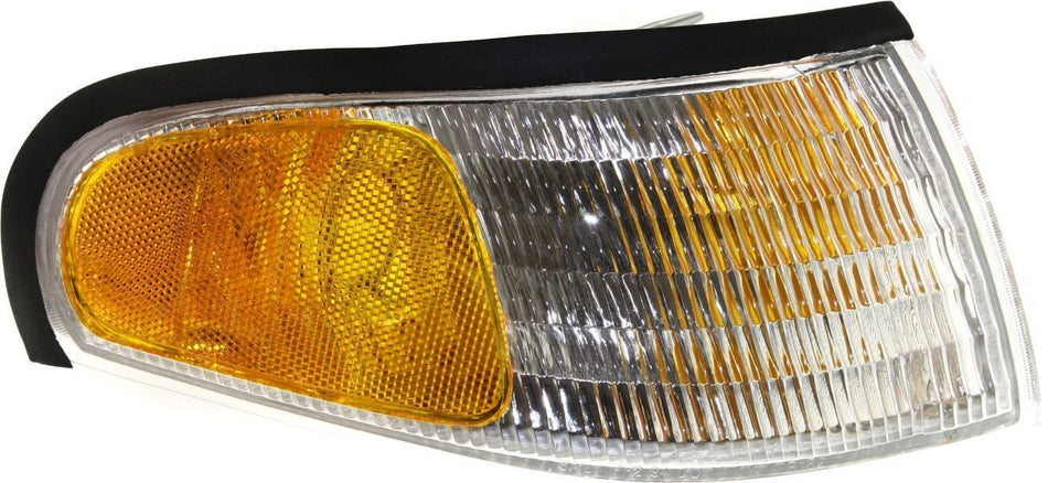 DAT AUTO PARTS Front Right Passenger Side Parking Light Turn Signal Lamp Marker Lens & Housing Replacement For 1994 - 1998 Ford Mustang Clear/Orang...
