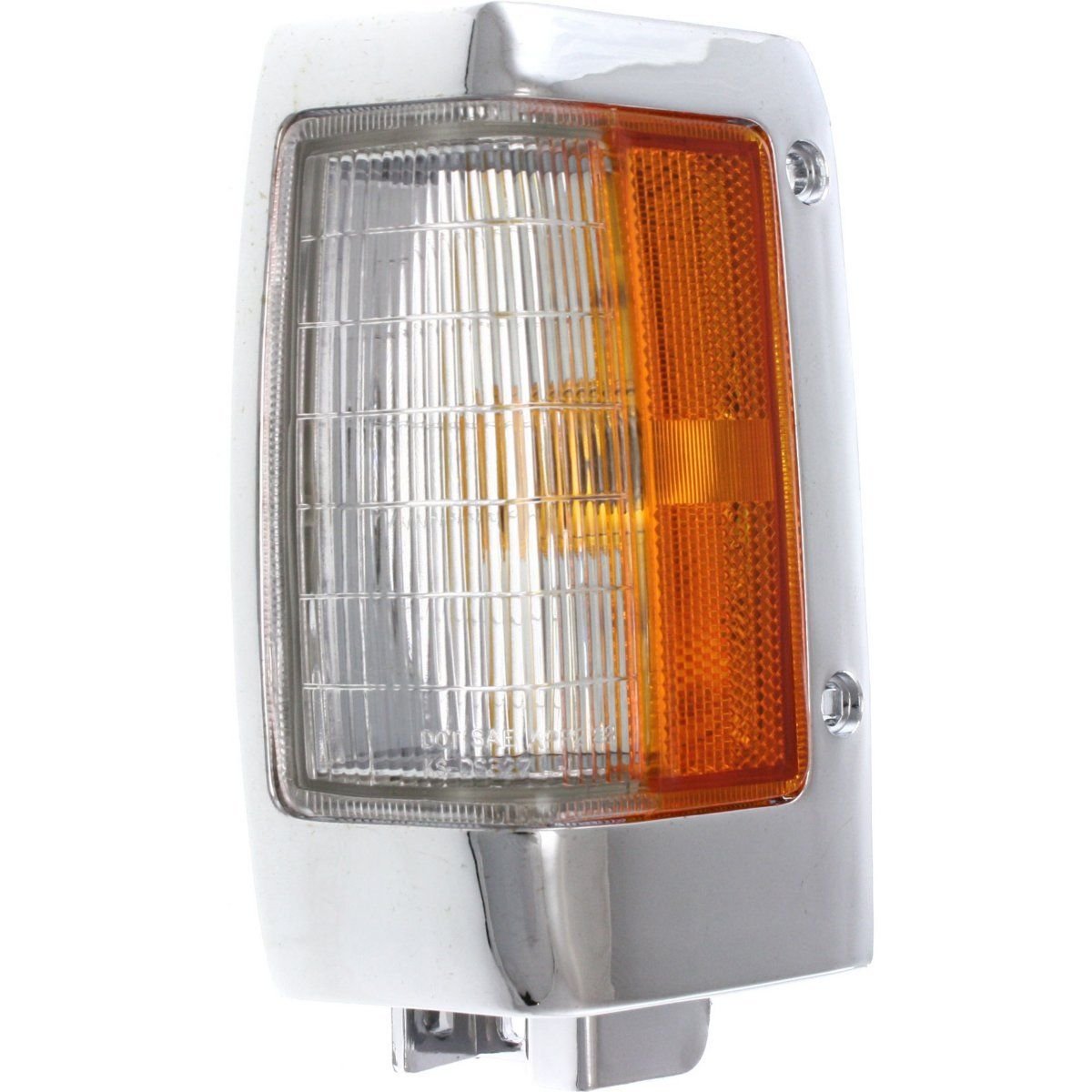 DAT AUTO PARTS Front Left Driver Side Marker Light Replacement For 1990-1997 Nissan Hardbody Pickup Truck Clear White Orange Lamp Lens with Chrome ...