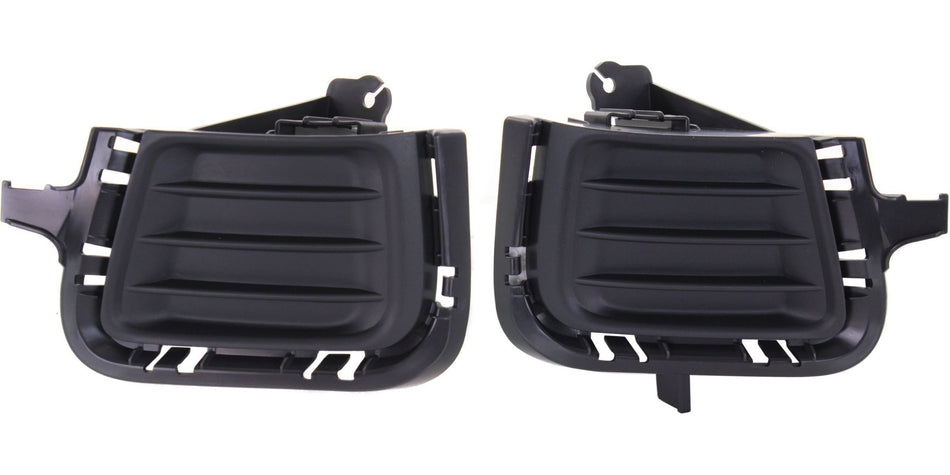 DAT AUTO PARTS Front Right Passenger And Left Driver Side Bumper Fog Light Lamp Hole Cover Grille Molding Trim Set Of 2 Replacement For 2012 - 2014...