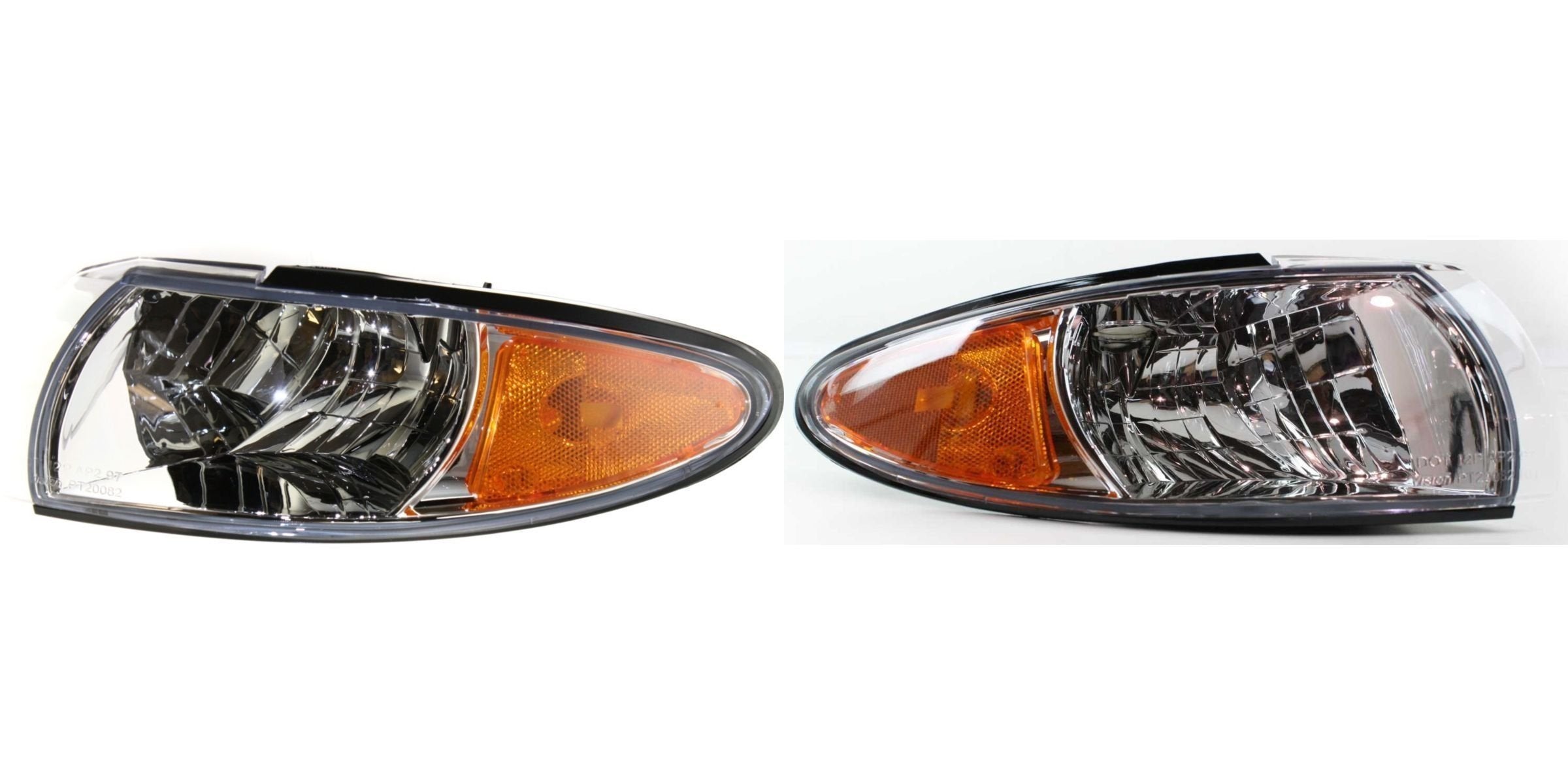 DAT AUTO PARTS Front Right Passenger & Left Driver Side Lens Housing with Corner Lamp Set of 2 Replacement for 1997-2003 Pontiac Grand Prix Clear &...