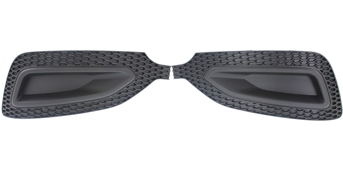 DAT AUTO PARTS Front Left Driver & Right Passenger Set of 2 Fog Light Cover Grille Molding Trim Replacement For 2013-2016 Hyundai Santa Fe Sport Bl...