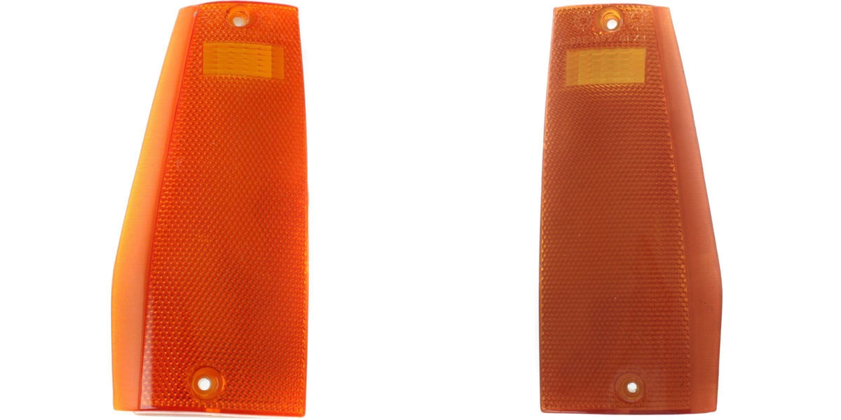 Front Right Passenger & Left Driver Side Pair Marker Signal Orange Light Plastic Lens Assembly & Housing Lamp Replacement Set of 2 for 1984-1996 Je...
