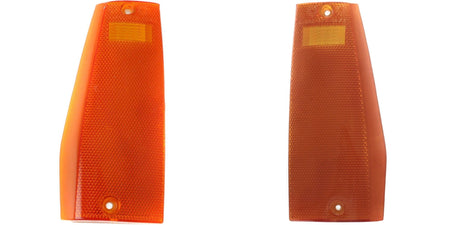 Front Right Passenger & Left Driver Side Pair Marker Signal Orange Light Plastic Lens Assembly & Housing Lamp Replacement Set of 2 for 1984-1996 Je...