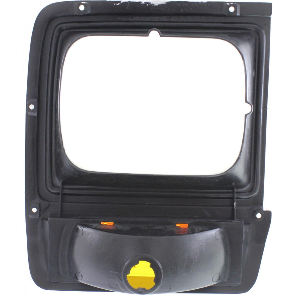 DAT AUTO PARTS Front Left Driver Side HeadLight Door Grille Insert Bezel Trim, For 1986-1990 Dodge Ramcharger, Painted Silver/Black, Includes Amber...