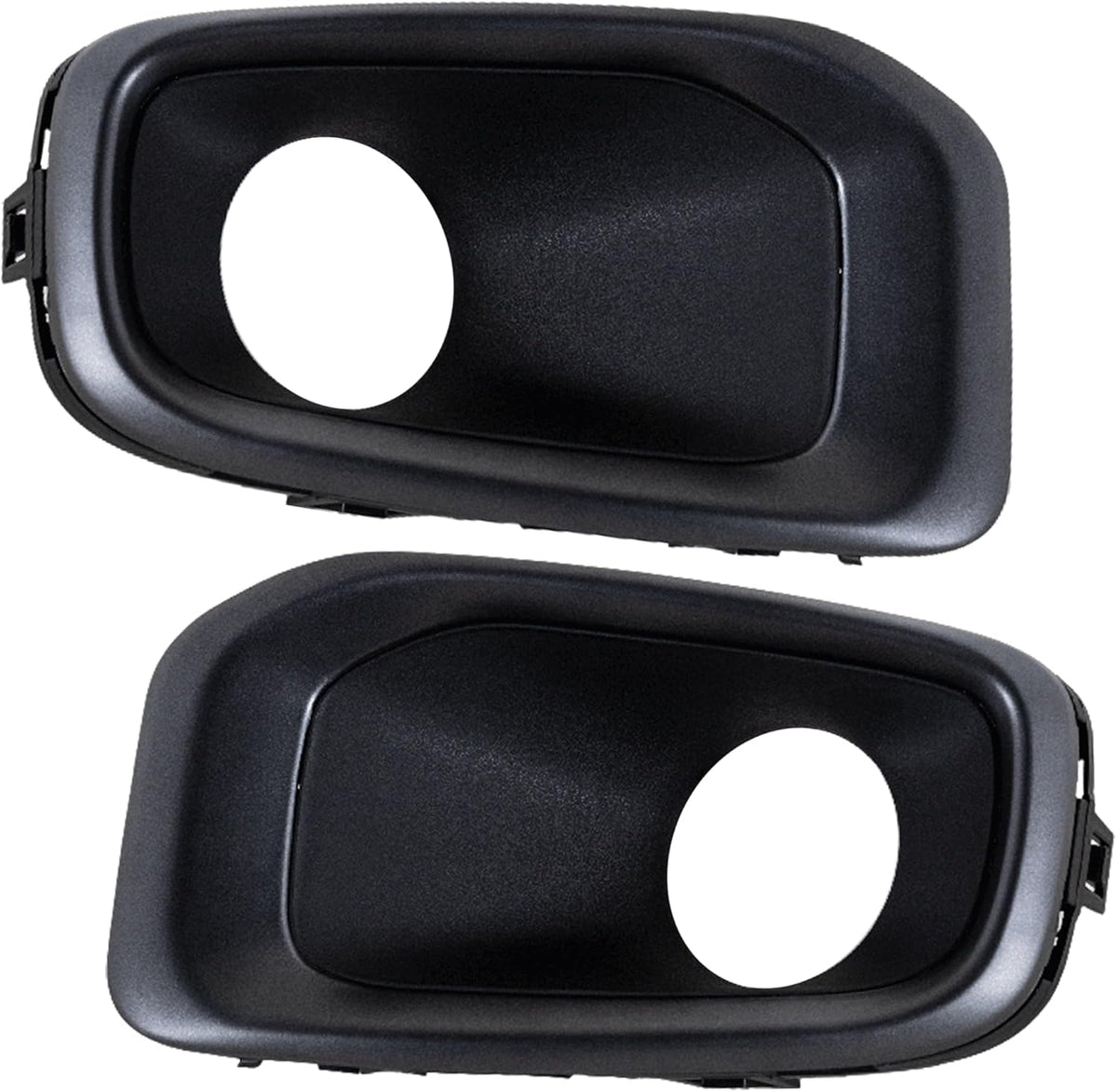 DAT AUTO PARTS Front Left Driver & Right Passenger Set Of 2 Bumper Fog Light Hole Cover Bezel Trim Pair Replacement For 2015-2018 Jeep Renegade Bla...
