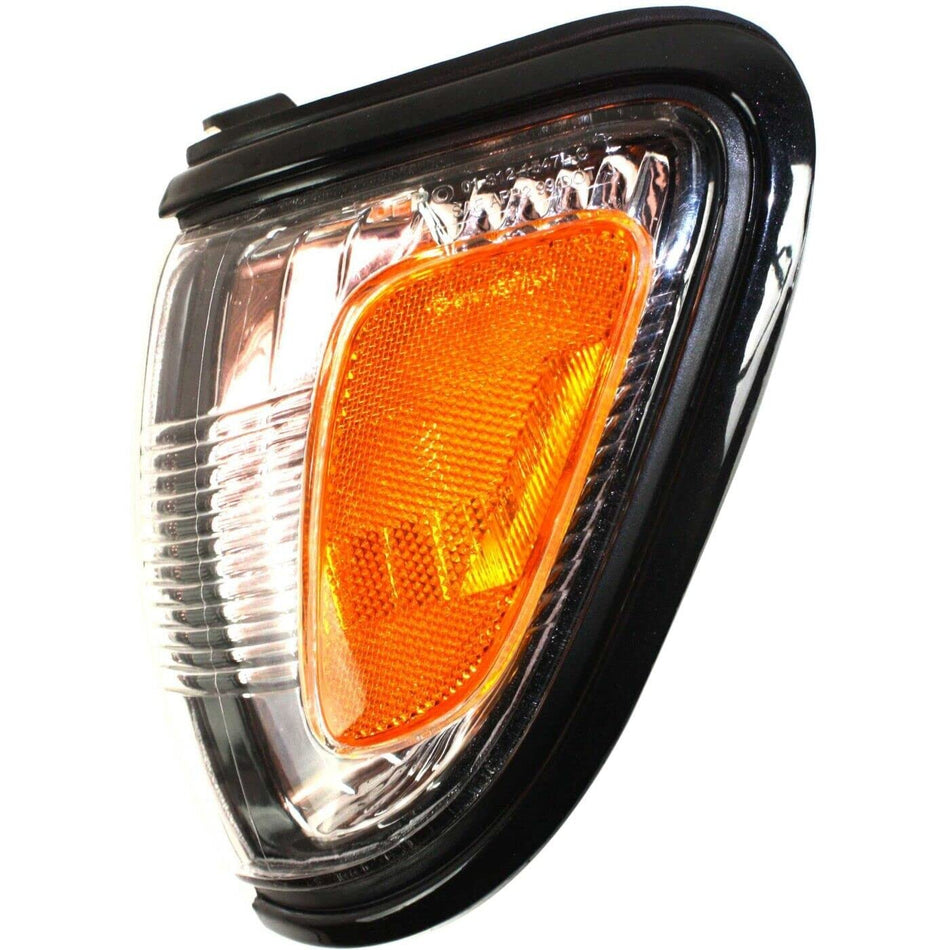 Side Marker Parking Light Fits 2001-2004 Toyota Tacoma Front Driver Side Black Bezel Clear Amber Lens TO2520163