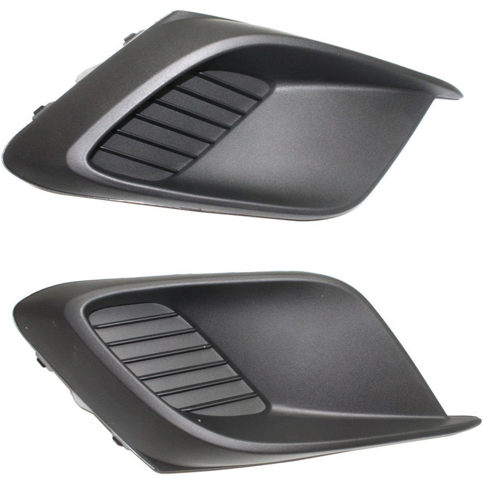 DAT AUTO Front Left Driver & Right Passenger Side Set Fog Light Cover Trim Molding Insert Pair of 2 SET Replacement For 2014-2016 Mazda 3 for Sedan...