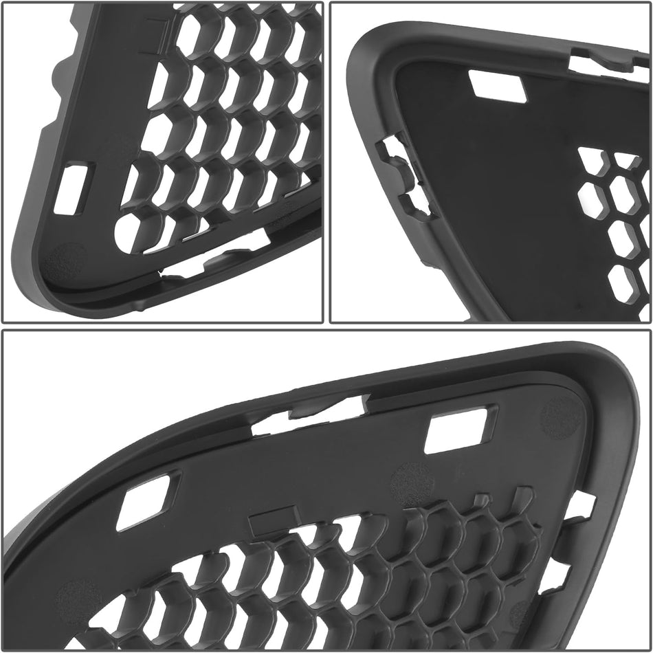 DAT AUTO PARTS Front Left Driver Side Bumper Fog Light Hole Grille Cover Trim Insert Replacement For 2014-2016 Jeep Grand Cherokee SRT-8 Models Bla...