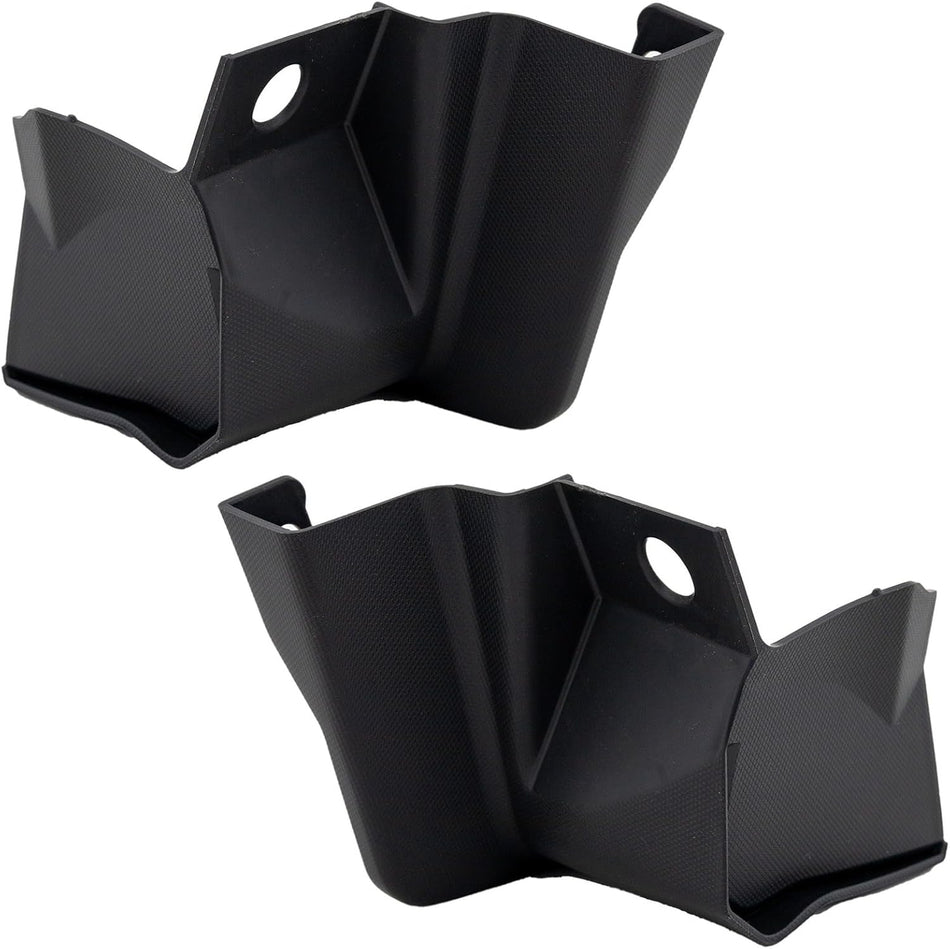 Front Driver and Passenger Side Bumper Cover Fender Molding Pair Fits 2010-2017 Chevrolet Equinox Black Textured GM1292113 GM1293113