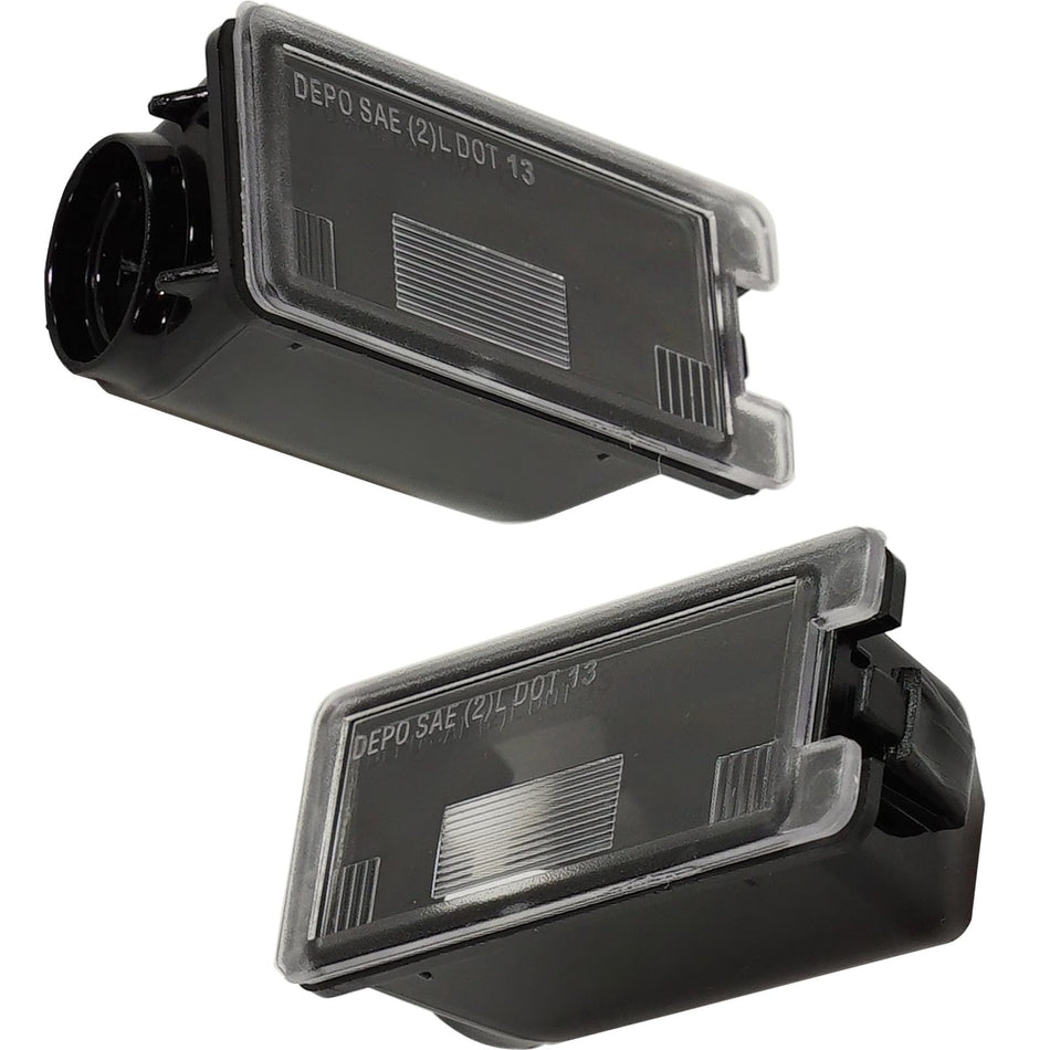 Rear Left & Right Side PAIR, License Plate Light Assembly, Fits 2015–2026 Ford Transit T-150/T-250/T-350/T-350HD, 2014–2023 Transit Connect, 2013–2...