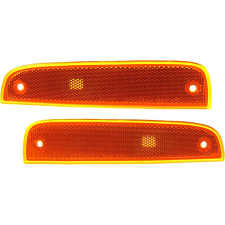 DAT AUTO PARTS Front Left Driver & Right Passenger Set Of 2 Marker Light Fender Reflector Assembly Pair Replacement For 1997-2001 Jeep Cherokee XJ ...