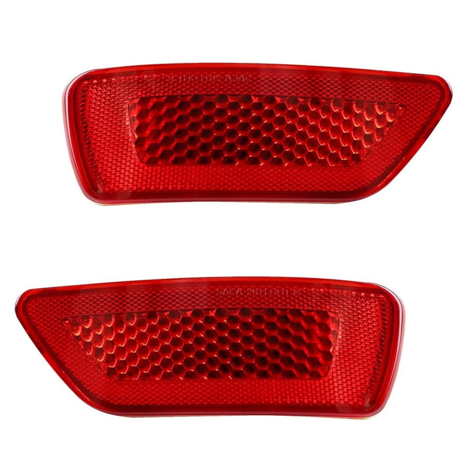 Rear Left & Right PAIR Bumper Reflector, For 2011–2022 Jeep Grand Cherokee WK, 2011–2017 Compass MK & MK Classic, 2011–2020 Dodge Journey, Plastic ...