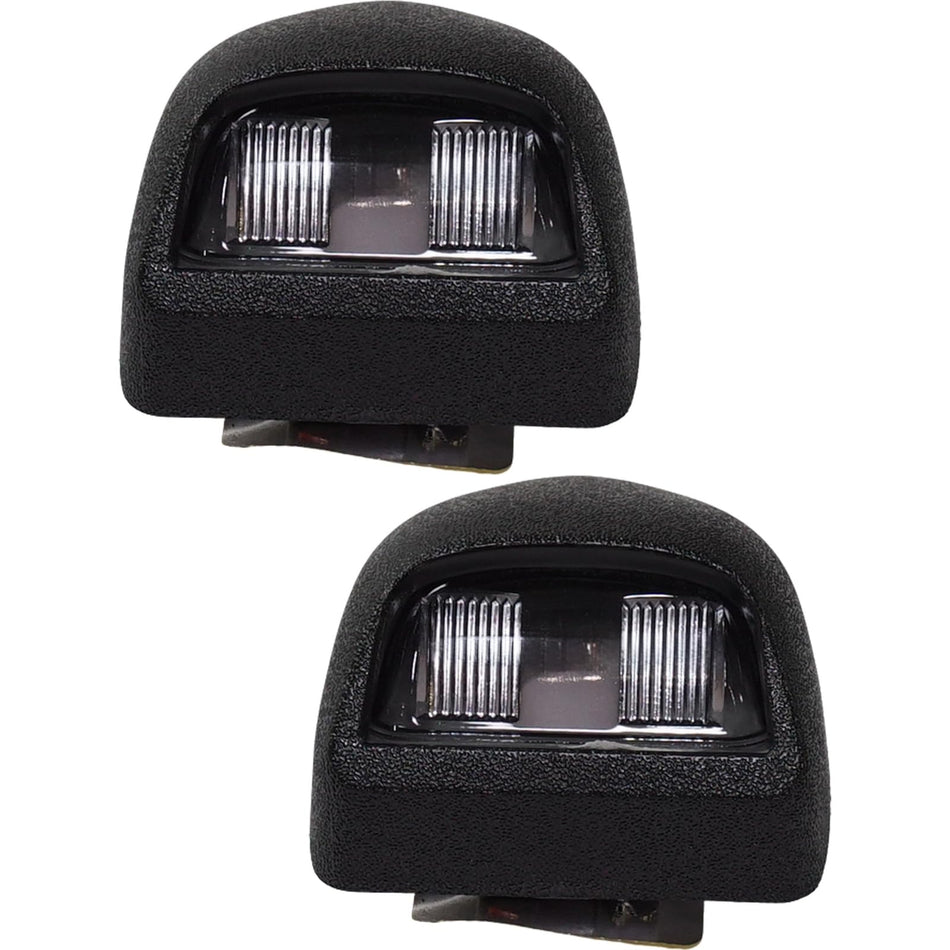 Rear Left & Right PAIR License Plate Light Assembly, Fits 2001-2014 GMC Sierra & Chevy Silverado 1500/2500/3500; 2002-2013 Cadillac Escalade EXT/ES...
