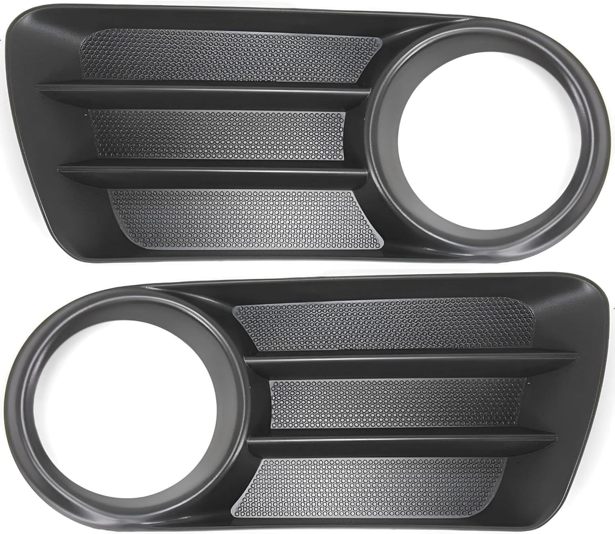 Front Left Driver and Right Passenger Side Pair Bumper Cover Fog Lamp Light Hole Bezel Insert Set of 2 Replacement for 2002-2005 Ford Explorer Blac...