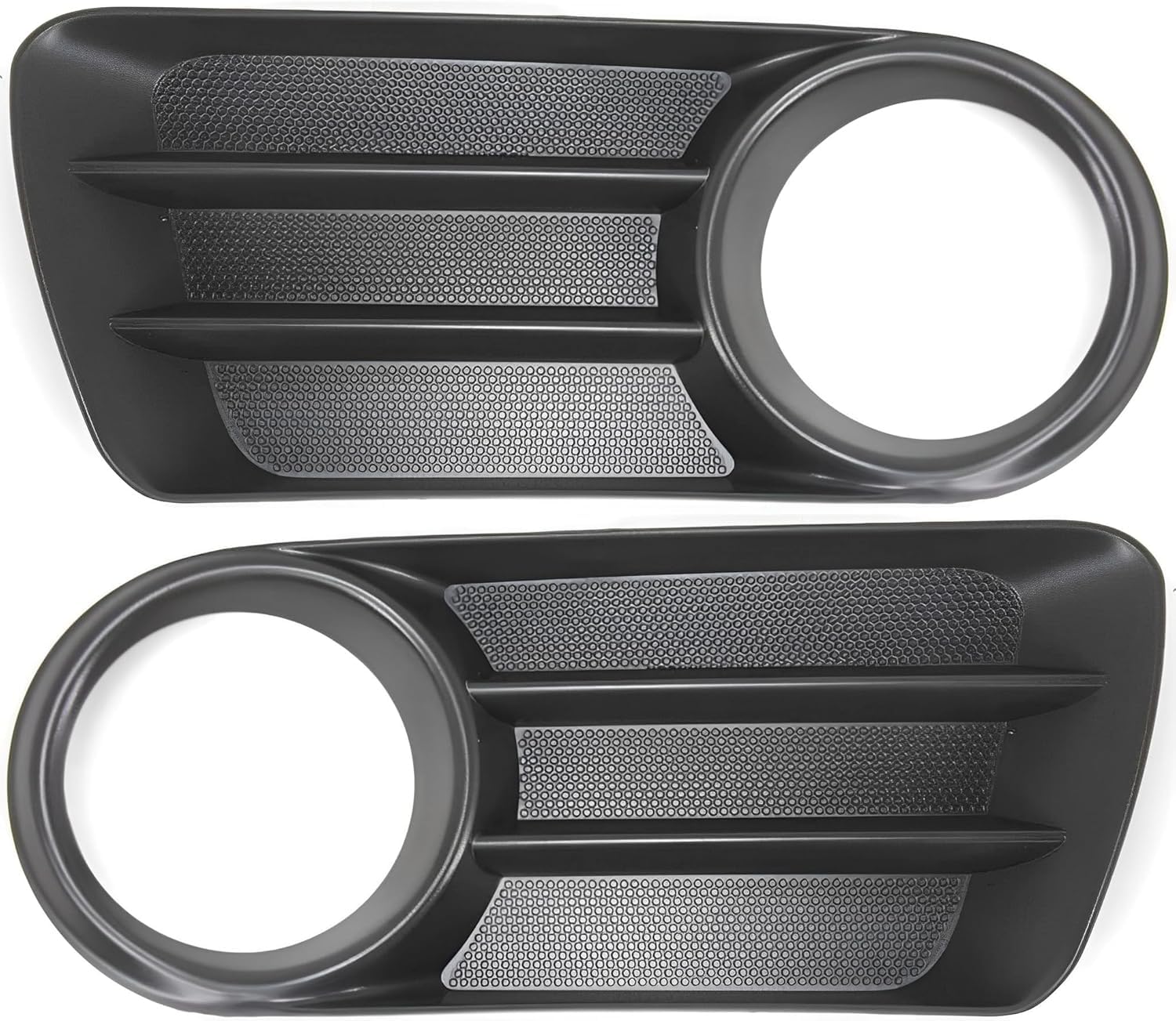 Front Left Driver and Right Passenger Side Pair Bumper Cover Fog Lamp Light Hole Bezel Insert Set of 2 Replacement for 2002-2005 Ford Explorer Blac...