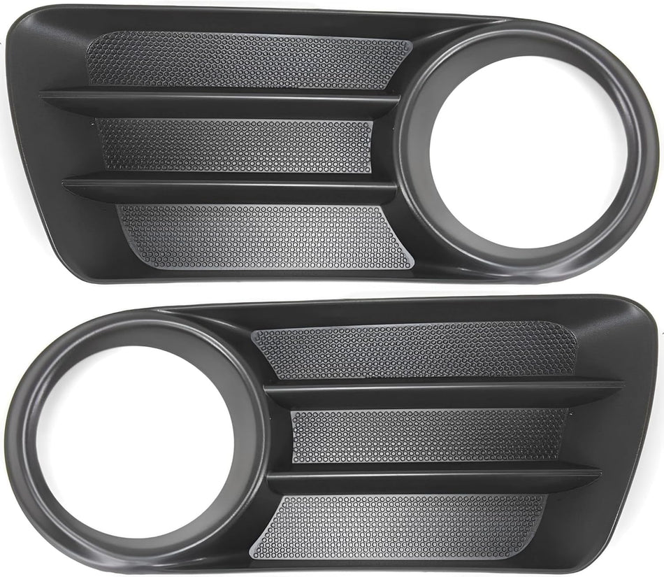 Front Left Driver and Right Passenger Side Pair Bumper Cover Fog Lamp Light Hole Bezel Insert Set of 2 Replacement for 2002-2005 Ford Explorer Blac...