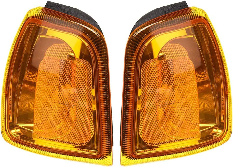 Front Left Driver & Right Passenger Set Of 2 Corner Parking Light Housing Signal Lamp Assembly Pair Replacement For 2001-2005 Ford Ranger Pickup Tr...