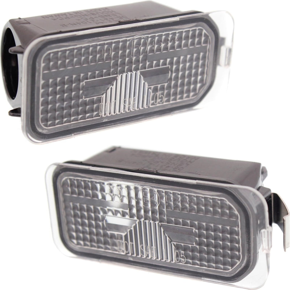 Rear Left & Right PAIR License Plate Light Lamp Housing, Fits 2015–2025 Ford Transit T-150/T-250/T-350 Cargo Van, 2014–2023 Transit Connect, 2019–2...