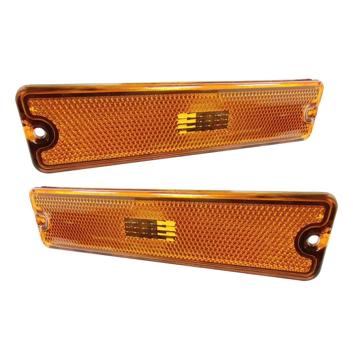 DAT AUTO PARTS Front Left Driver & Right Passenger Set Of 2 Marker Light Assembly Bumper Reflector Pair Replacement For 1987-1995 Jeep Wrangler YJ ...