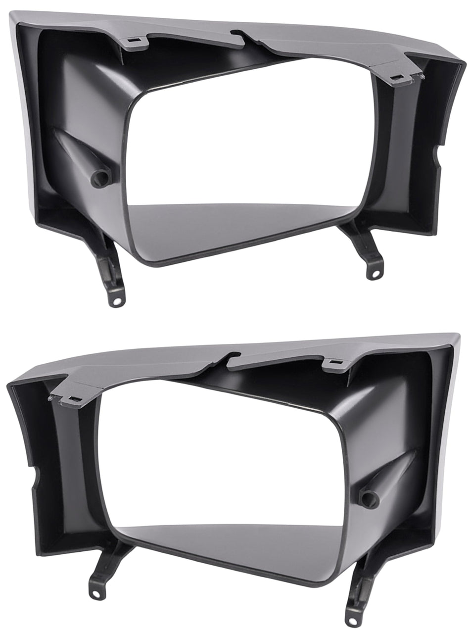 Front Driver and Passenger Side Headlight Door Bezel Set of 2 Fits 1999-2004 Ford Super Duty FO2512157 FO2513157 F81Z13064AAB
